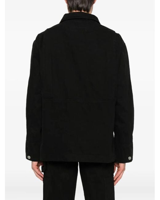 Etudes Studio Black Twill Button-Fastening Jacket