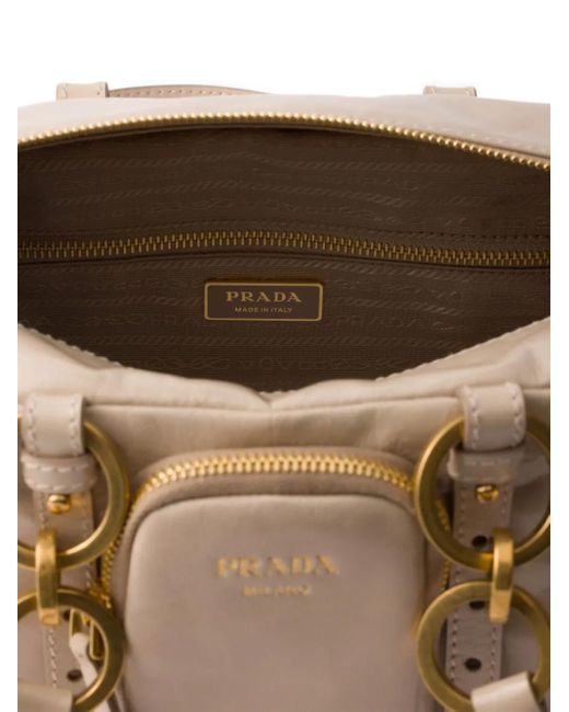 Prada Brown Dangle Tote Bag