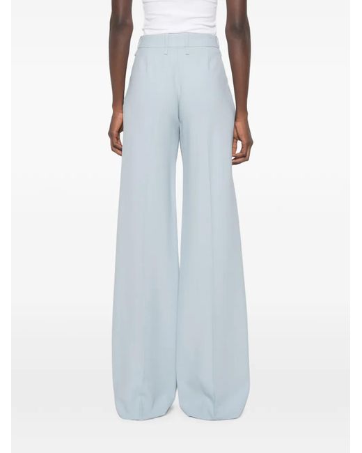 Ermanno Scervino Blue Pressed-Crease Palazzo Pants