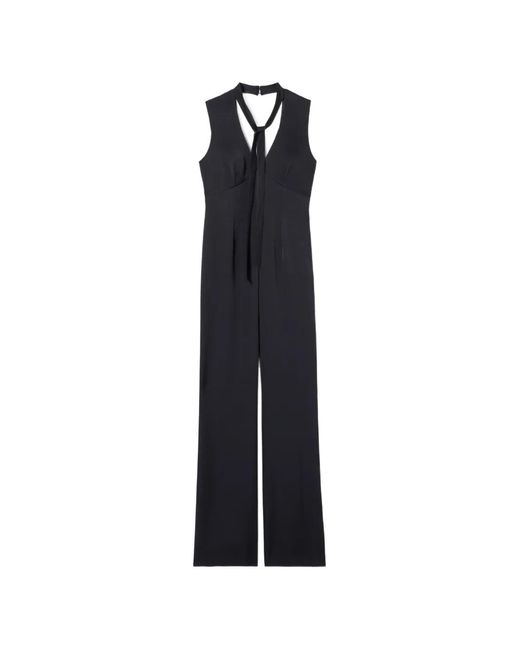 Claudie Pierlot Blue Tie Neck Jumpsuit