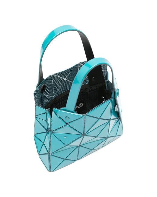 Issey Miyake Blue Mini Carat Geometric-Panelled Tote Bag
