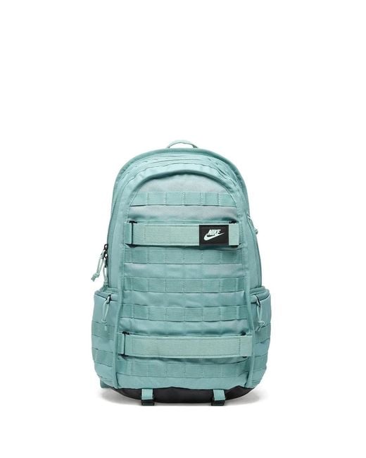 Nike Blue Logo-Patch Webbing Backpack