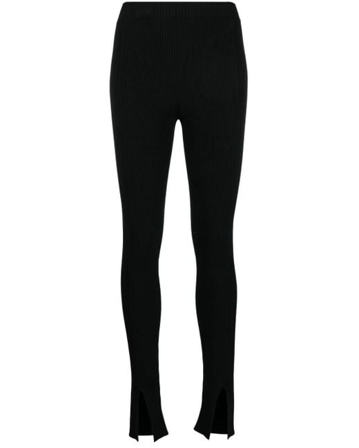 Legging Fendu À Design Nervuré Aeron en coloris Black