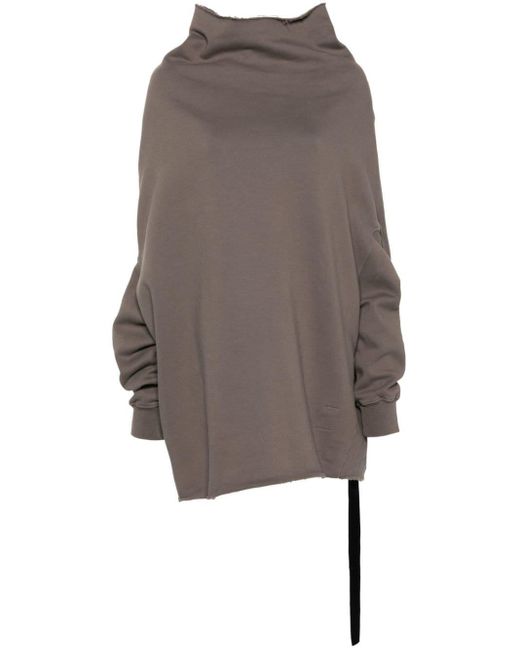 Rick Owens Gray Cowl-neck Shroud Sweatshirt
