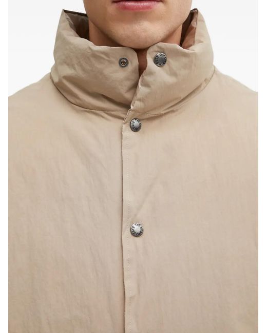 The North Face Natural Buttoned Funnel-Neck Jacket for men