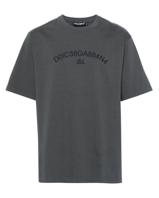Dolce & Gabbana T-Shirt mit Logo-Applikation in Gray für Herren