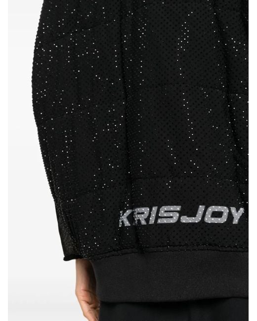 Chaleco acolchado con detalles de strass Khrisjoy de color Black