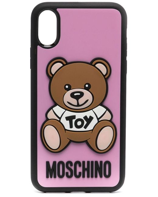 Moschino Teddy Bear Iphone Xs X Case In Pink Lyst Moschino Teddy Bear Iphone Xs X Case In Pink Lyst