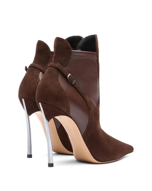 Casadei Brown 100Mm Blade Double Chelsea Boots
