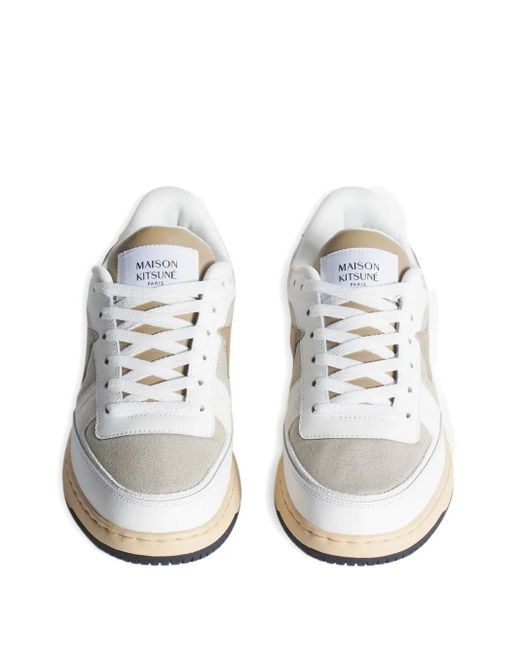 Maison Kitsuné White Chiru Sneakers for men