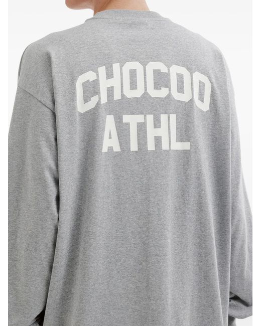 Chocoolate Gray T-Shirt À Broderies for men