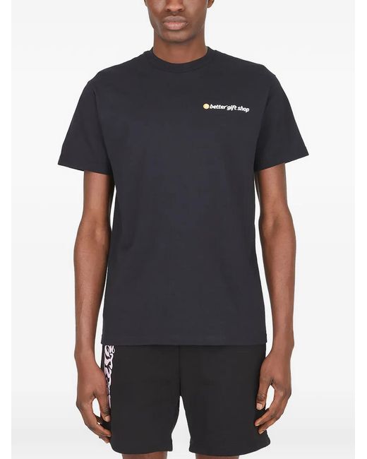 Better Gift Shop Black Logo-Print Crew-Neck T-Shirt