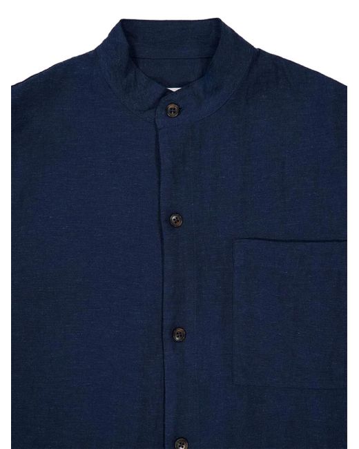 Camisa con cuello mao Commas de hombre de color Blue