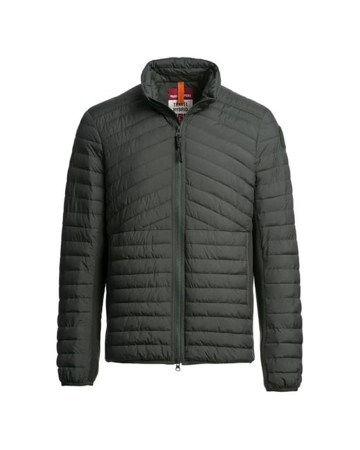 Parajumpers Gray Dunfries Quilted Zip-Up Jacket for men