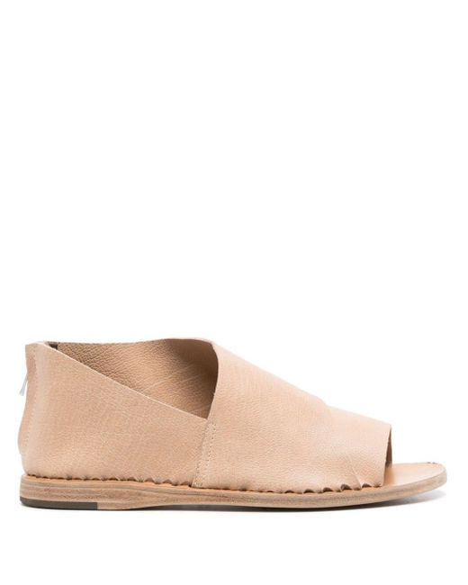 Officine Creative Pink Leather Zipped Sandals