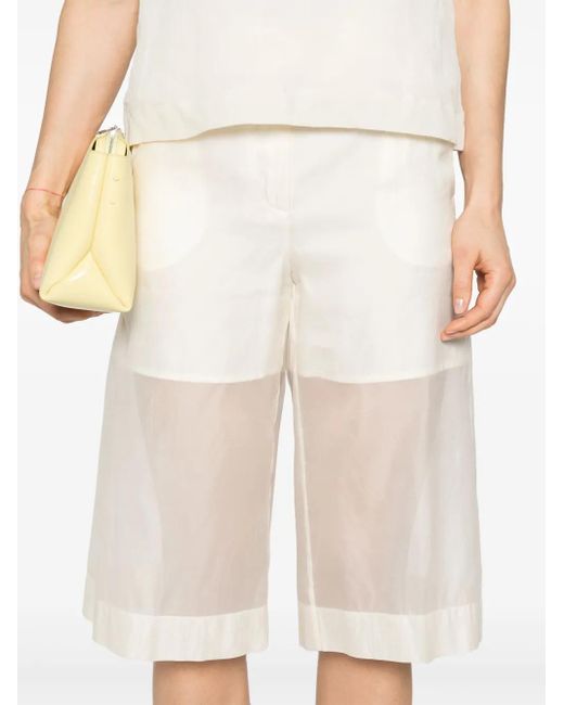 Bermudas semitranslúcidas Peserico de color White