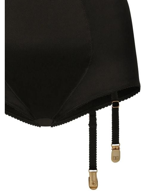 Dolce & Gabbana Black Brief Suspenders