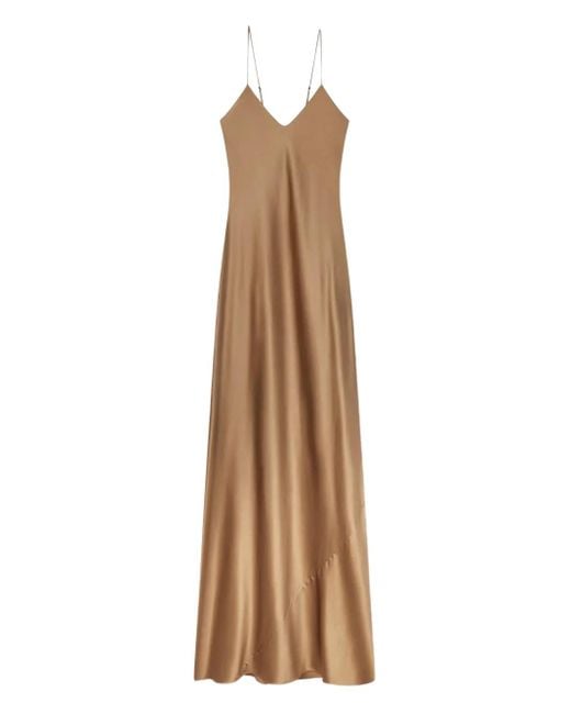 ÉTERNE Natural Slip Maxi Dress