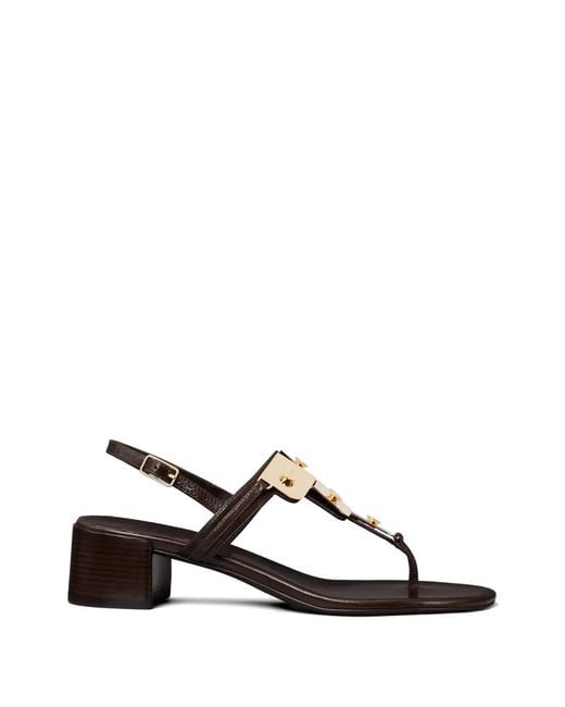 Tory Burch White Gladiator Capri Heeled Sandals
