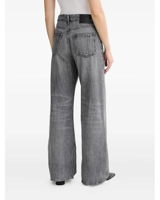 Won Hundred Gray Logo-Patch Denim Jeans