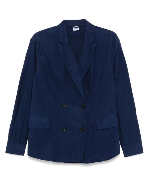 Aspesi Blue Double-Breasted Blazer