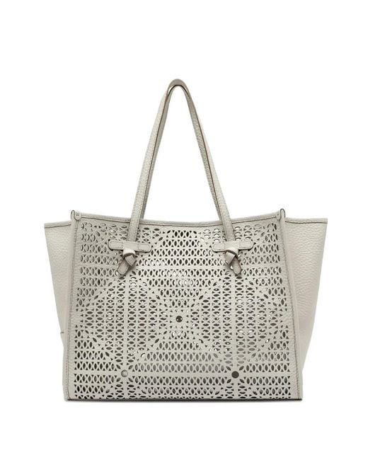 Gianni Chiarini Gray Cut-Out Shoulder Bag