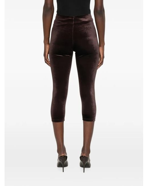 ANDAMANE Black New Holly Velvet Cropped Trousers