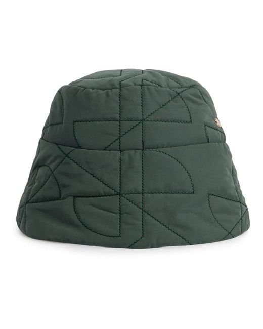 Patou Green Quilted Bucket Hat