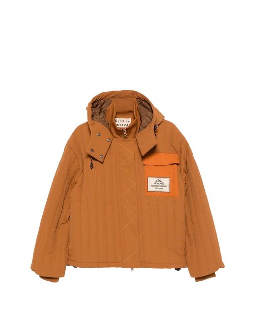 Stella Nova Brown Quilted Hooded Puffer Jacket