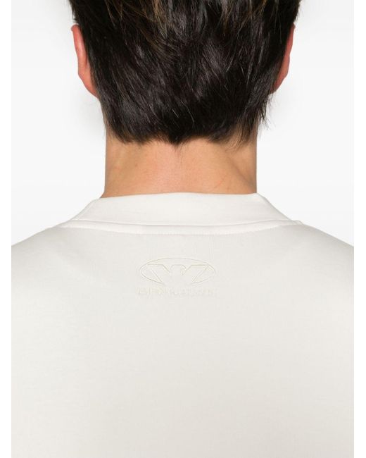 Emporio Armani Sweater Met Geborduurd Logo in het White voor heren