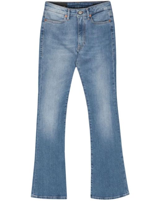 Dondup Blue Mandy Flared-cut Organic-cotton Jeans