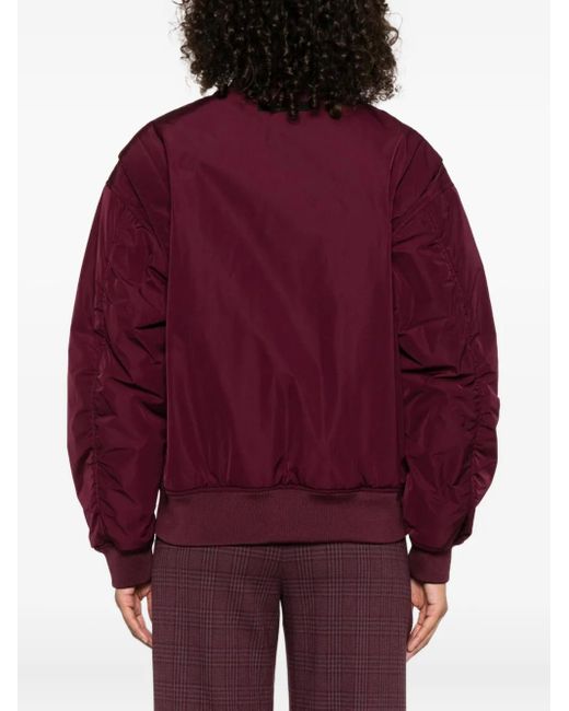 Patrizia Pepe Purple Zip-Up Bomber Jacket