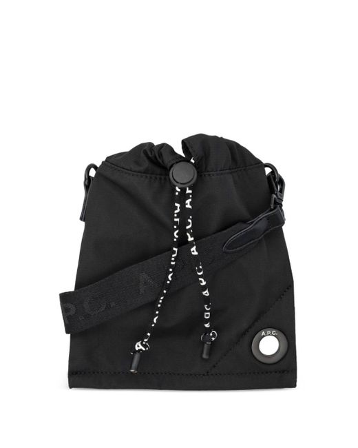 A.P.C. Black Reset Neck Pouch Bag for men