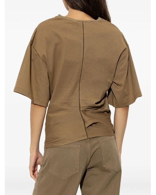 Christopher Esber Natural Draped Cotton Top
