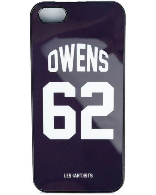 LES (ART)ISTS Blue Text-Print Phone Case for men