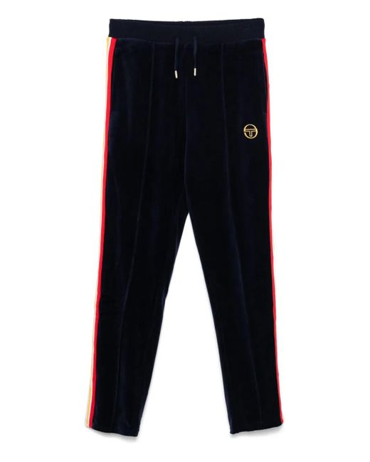 Sergio Tacchini Blue Slice Velour Track Pants for men