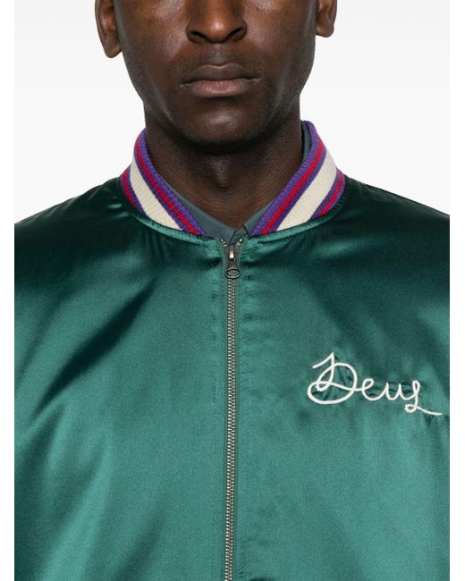 Deus Ex Machina Memento Mori Bomber Jacket in Green for Men | Lyst