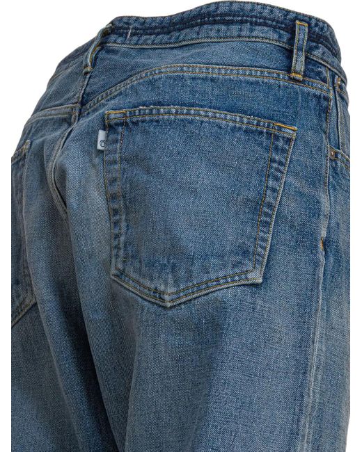 Nonnative Blue Button-Fly Straight-Leg Jeans for men