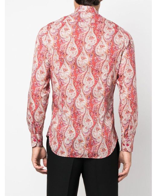 Chemise à imprimé cachemire Coton Etro pour homme en coloris Rose | Lyst