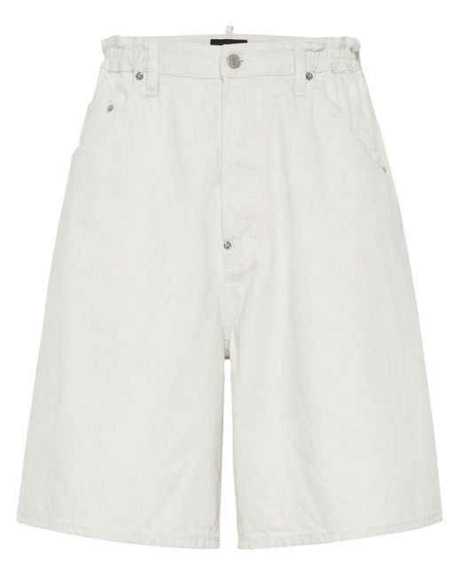 DSquared² White Denim Shorts for men