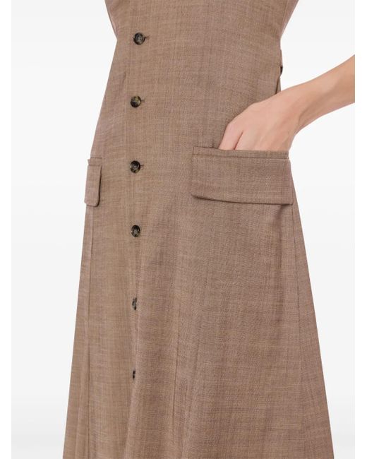Philosophy Di Lorenzo Serafini ボタン ドレス Brown