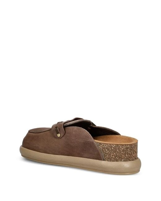 Bohonomad Brown Mules À Boucles