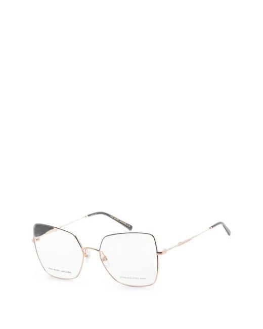 Marc Jacobs White Geometric-Frame Glasses