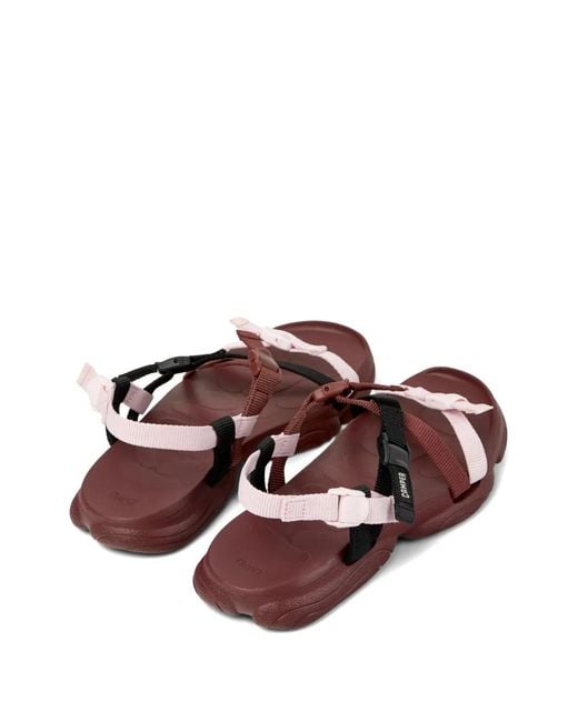 Camper Brown Karst Buckle Strap Sandals