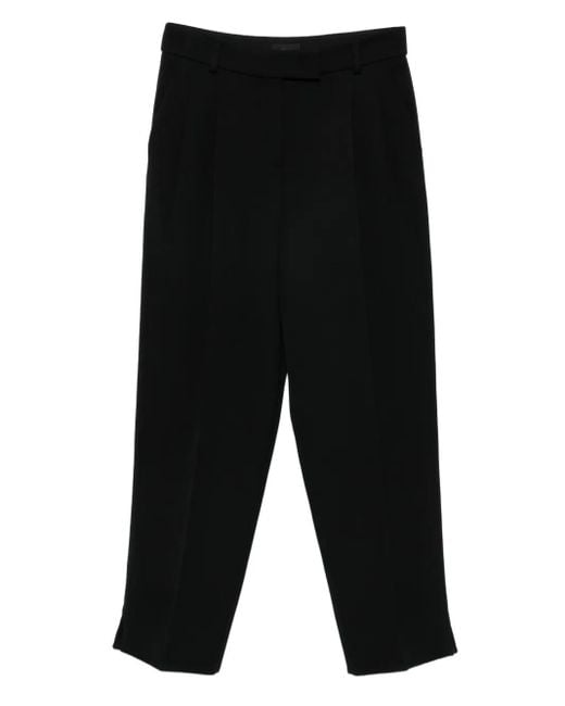 Giorgio Armani Black Pleat-Detailed Trousers