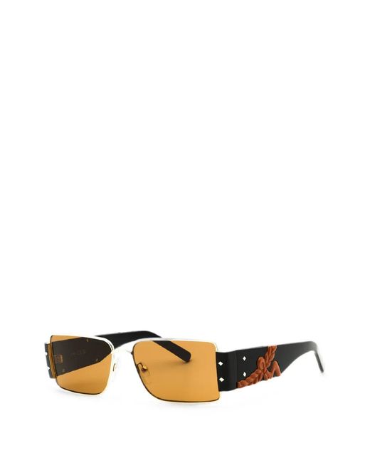 MCM Metallic Rectangle-Frame Sunglasses