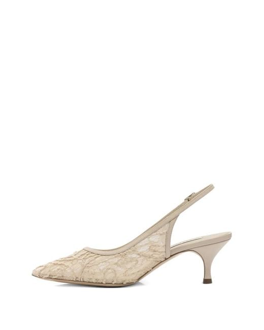 Casadei White Lace Pumps