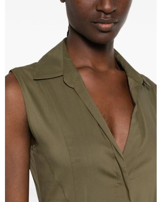 Clips Midi-Jurk Met Colourblocking in het Green