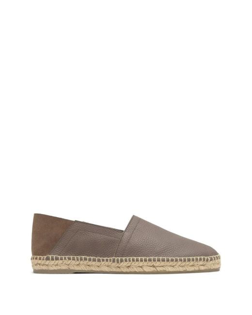 Castaner Gray Polo Leather Espadrilles for men