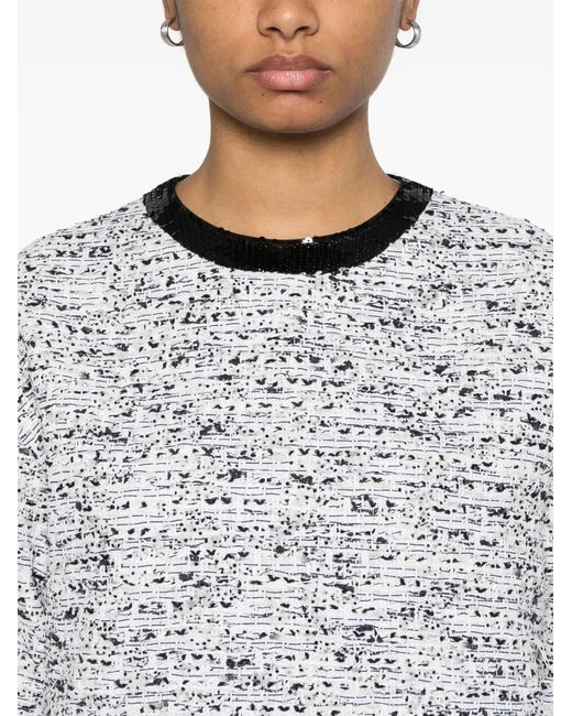 Balmain Tweed Top in het White